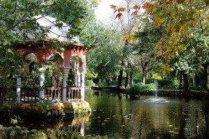 Estanque del parque de María Luisa en otoño