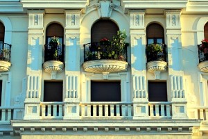 Balcones en Madrid Plaza de Santa Ana