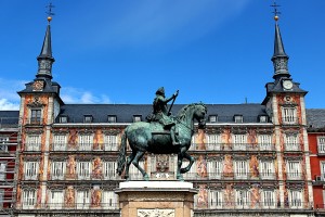 Felipe III estatua en la plaza Mayor de Madrid
