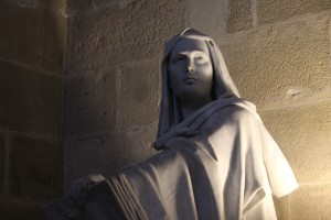 Jerez de la Frontera Catedral escultura en mármol autor Manuel Ramallo