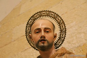 Detalle Escultura de San Bruno en la Catedral de Jerez de la Frontera Cádiz autor Manuel Ramallo