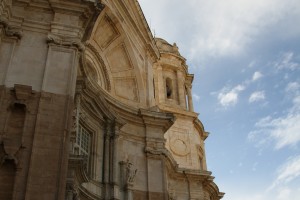 Fachada de la catedral de Cádiz Andalucía España