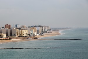 Playas de Cádiz desde la torre de la catedral