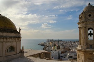 Vista parcial de Cádiz desde una de las torres de la Catedral